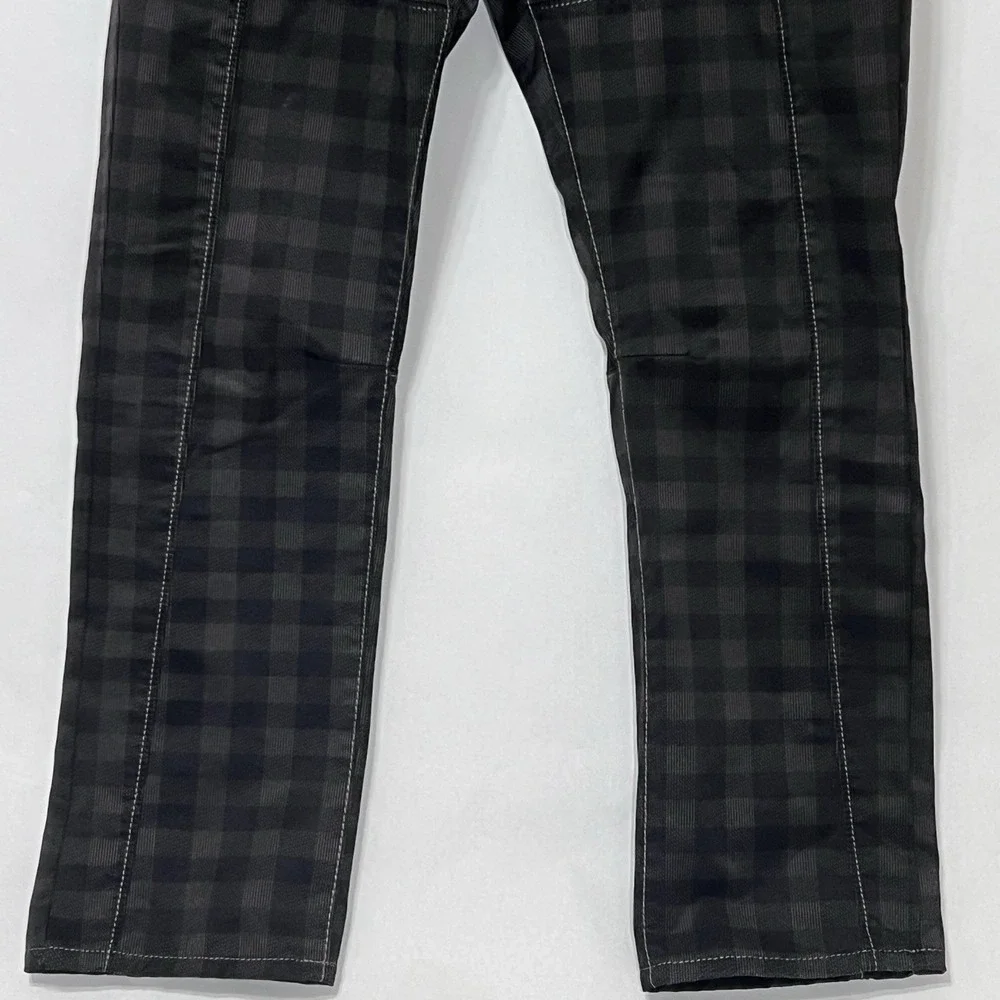 Kayden K California Plaid Jeans Skinny‎ Checker Men 36x30 Excellent Condition